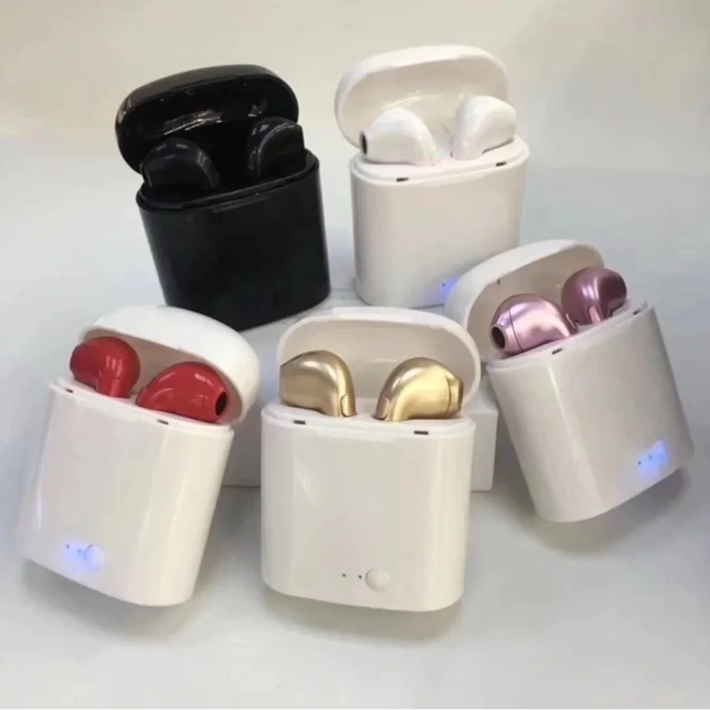 ✅i7S Wireless Bluetooth Headphone For iPhone,Android,LG,LAPTOP With Charging BOX